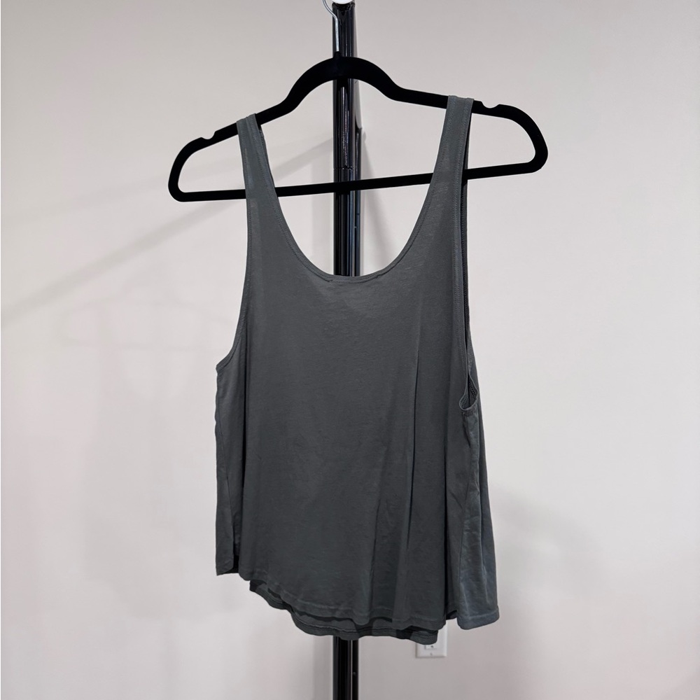NWT Groceries Apparel Scoop Neck Tank Top, Dark Gray - Picture 3 of 3